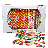 Карамельні цукерки «Фруктові Олівці Natural» від виробника 1.5 кг ящик екран