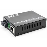 Медиаконвертер RCI 1G, 20km, SC, RJ45, Tx 1310nm standart size metal case (RCI502W-GE-20-A) - Вища Якість та