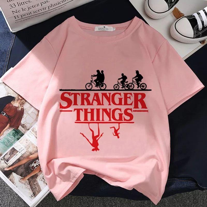 Футболка з принтом "Дуже дивні справи 2" Пудра, фото 1