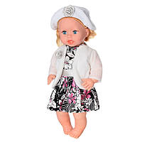 Детская кукла Яринка Bambi на украинском языке Черное с белым платье