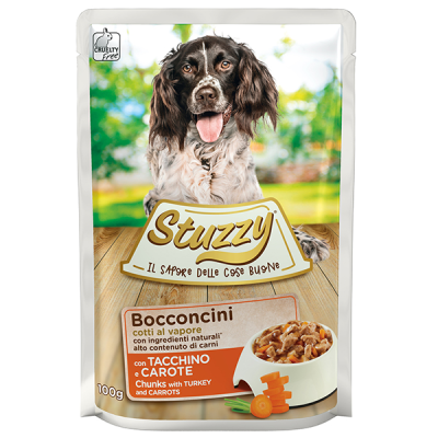 Вологий корм для собак Stuzzy (Штузі) Dog Turkey Carrot шматочки в соусі з індичкою та морквою 100 г