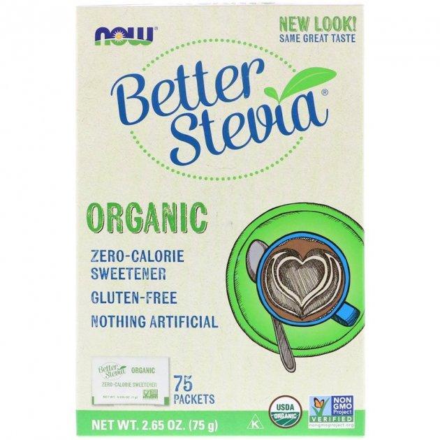 Цукрозамінник стевія Now Better Stevia 75 Packets 75 g