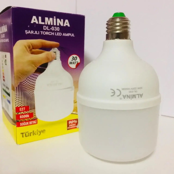 Лампа аварійна світлодіодна з акумулятором ALMINA 30W DL-030