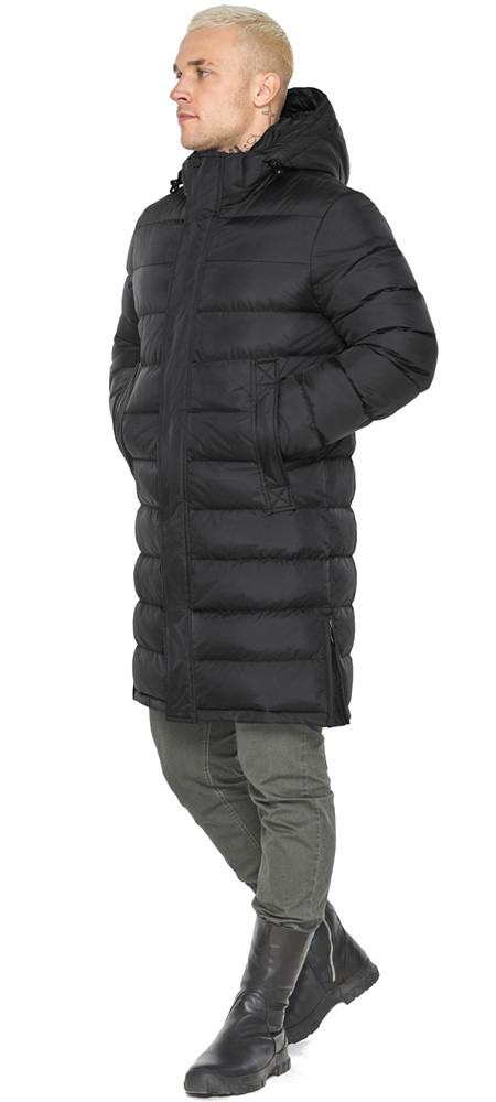 Зимова чорна чоловіча куртка з капюшоном модель 51450 52 (XL)
