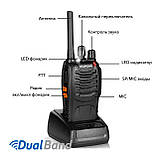 Комплект з п'яти рацій Baofeng BF-888S + Гарнітура 5шт з кнопкою РТТ+Ремінець на шию Mirkit, фото 5