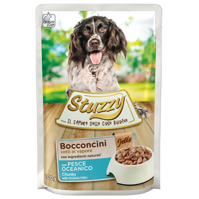 Вологий корм для собак Stuzzy (Штузі) Dog Ocean Fish шматочки в желе з океанічною рибою 100 г