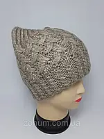 Женская шапка ушки беж ODISSEY Котик 12993