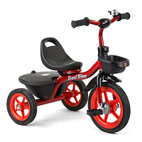 Детский трехколесный велосипед Best Trike BS-1788 с резиновыми колесами, звоночком и 2 корзинами,