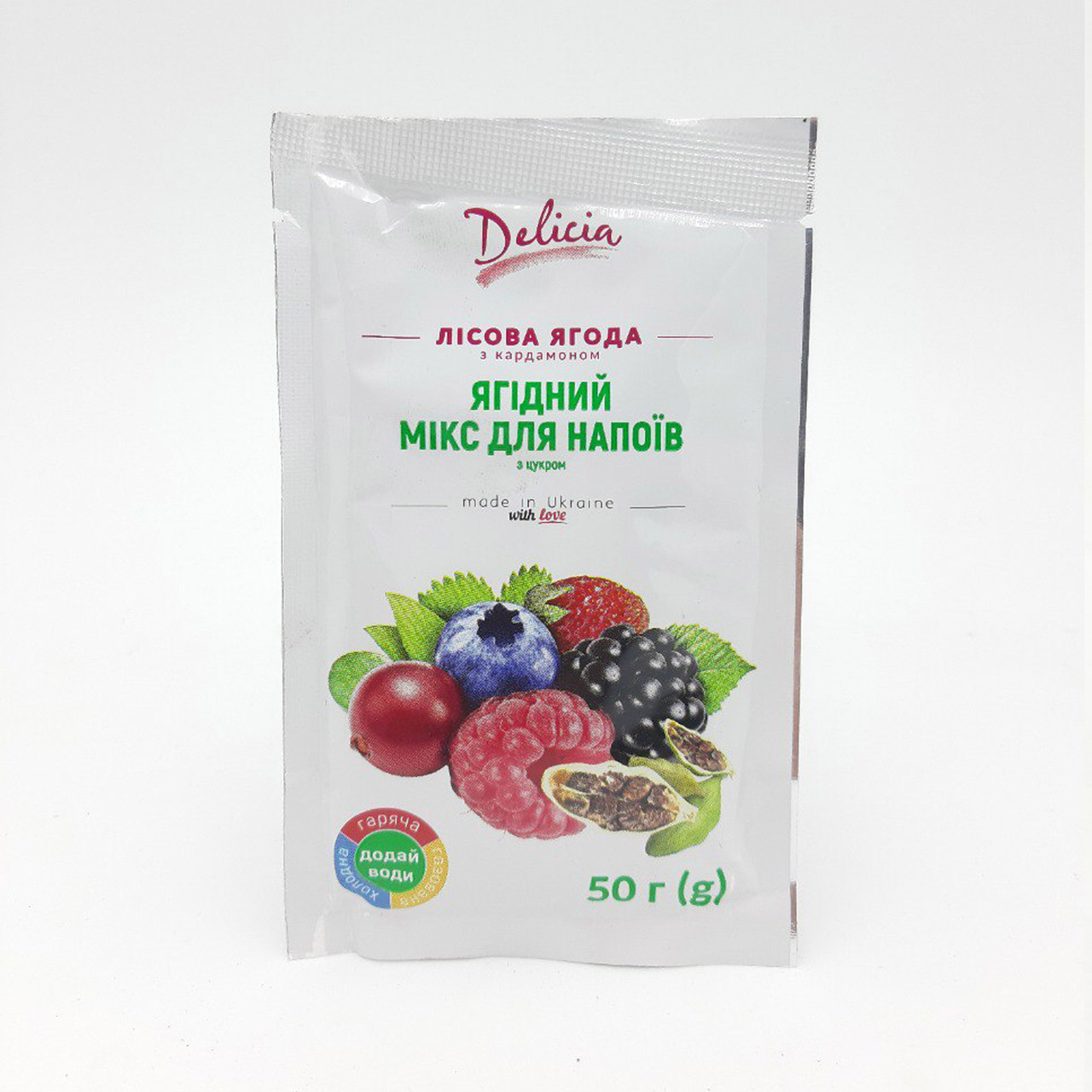 Чай Лісова ягода з кардамоном Delicia 50гр з цукром