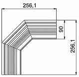 Кут трапеція для гардини 3х смугової, чорний, фото 6