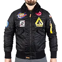 Куртка льотна демісезонна Sturm Mil-Tec Flight Jacket Top Gun Aie Force Black 3XL