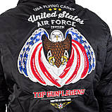 Куртка льотна демісезонна Sturm Mil-Tec Flight Jacket Top Gun Aie Force Black 3XL, фото 3