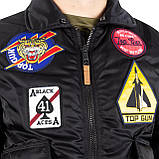 Куртка льотна демісезонна Sturm Mil-Tec Flight Jacket Top Gun Aie Force Black 3XL, фото 6