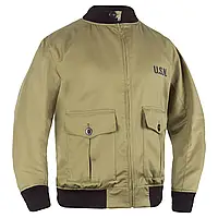 Куртка-бомбер USN-37J1 Pilot Jacket Bush Brown S