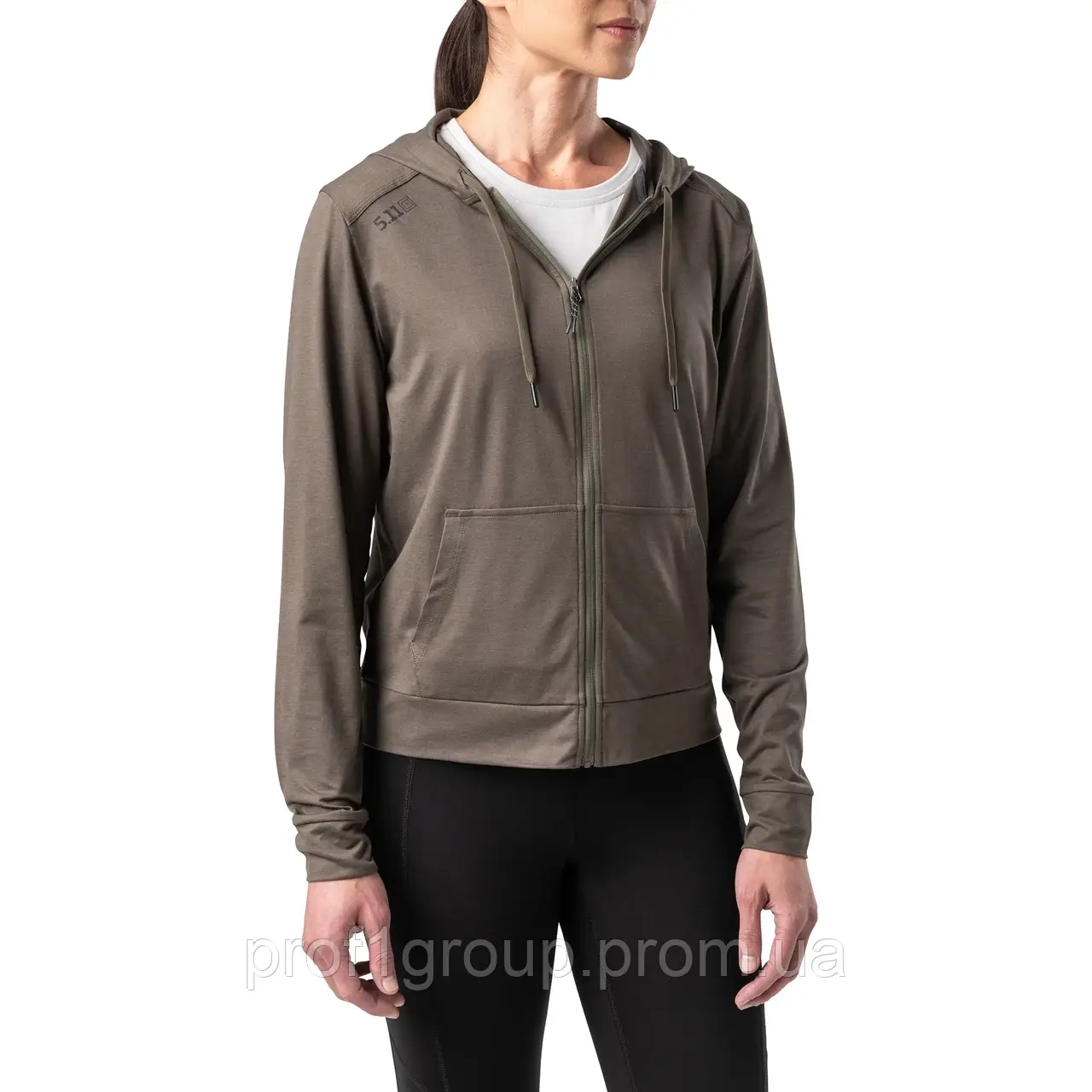 Реглан з капюшоном жіночий 5.11 Tactical PT-R Emily Full Zip RANGER GREEN L