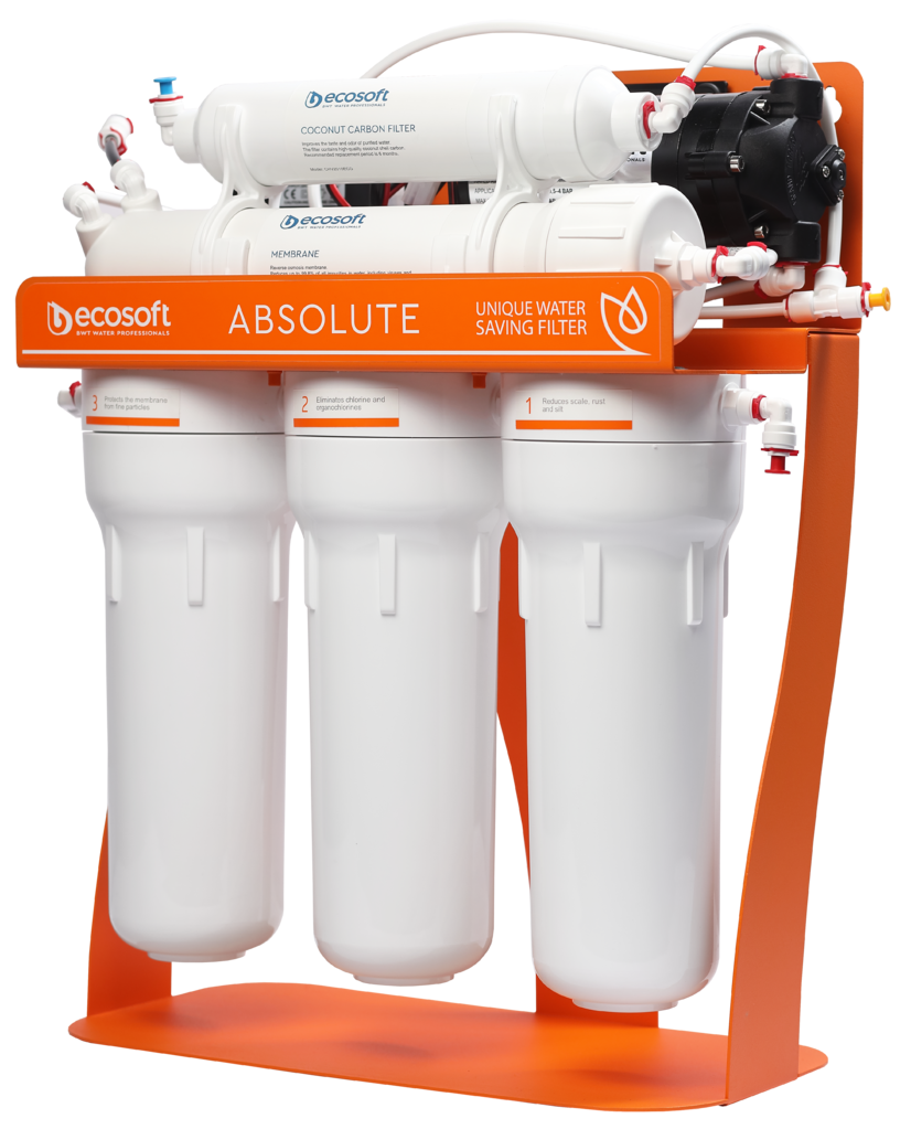Фільтр зворотного осмосу Ecosoft Absolute New 5-75P з насосом на станині (MO575PSECO)