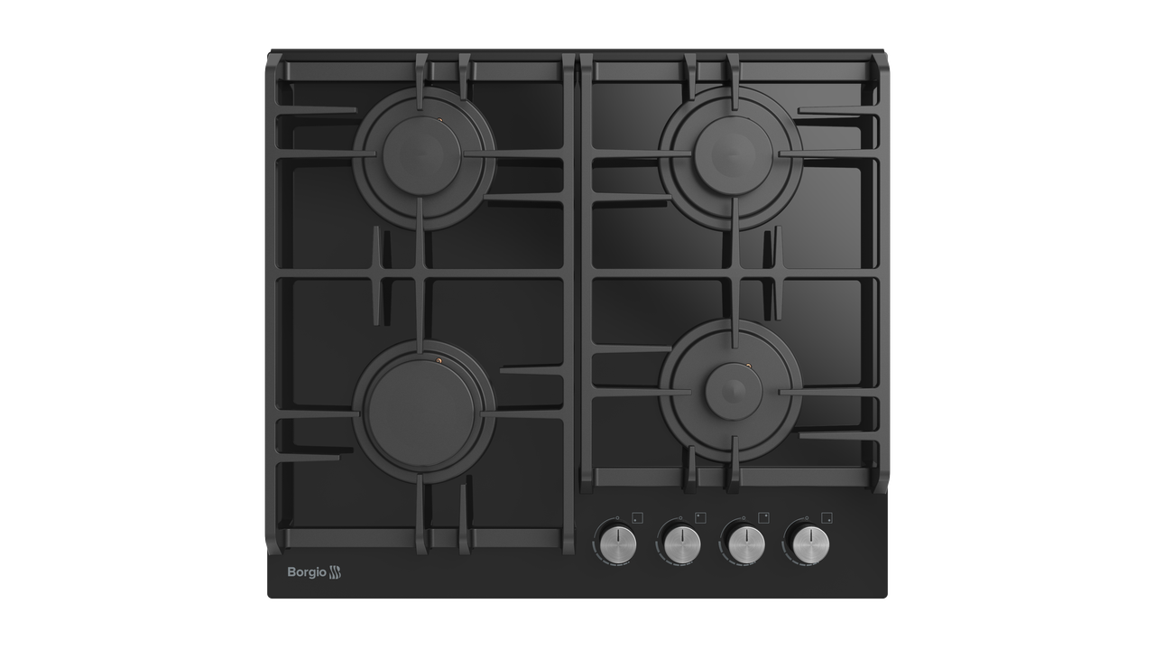 Варильна поверхня газова BORGIO DL 6390-11 (Black Glass) FFD
