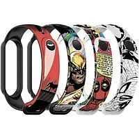 Набор ремешков для фитнес-браслета ArmorStandart для Xiaomi Mi Band 6/5 Superhero 4 шт. (ARM59728)