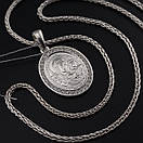 Жіночий срібний ланцюжок і ладанка божа мати. Цепочка на шию жіноча "Колосок" 925 проби та іконка 55 см, фото 6