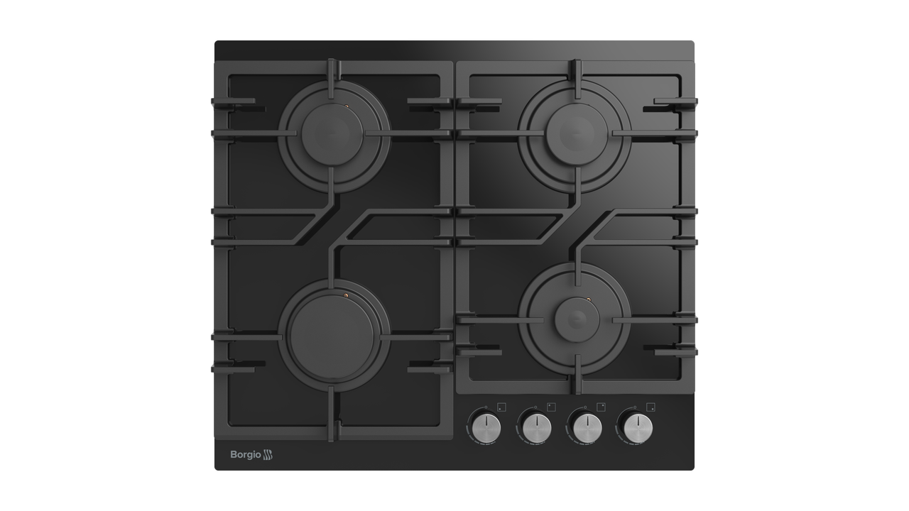 Варильна поверхня газова BORGIO D 6390-19 Black Glass