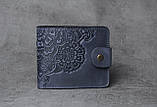 Шкіряний гаманець з тисненим орнаментом ручної роботи, фото 5
