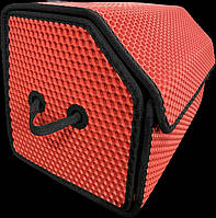 Автомобильный органайзер Eva в багажник красный + черный соты, 50*32*33