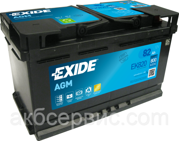 Акумулятор автомобільний Exide EK820, фото 1