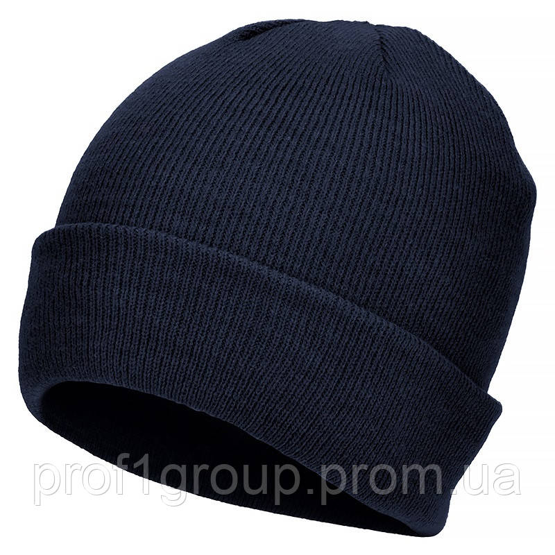 Шапка акрилова тонкої в'язки Beanie Cap Navy єдиний