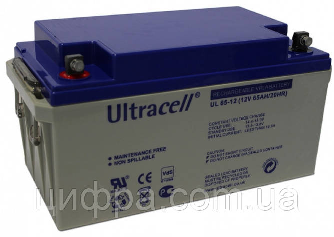 Акумуляторна батарея Ultracell UL65-12 (12V 65 Ah), фото 1