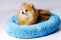 Спальные места для собак и котов лежак для маленьких собак и кошек от 1 до 7 кг в голубом цвете