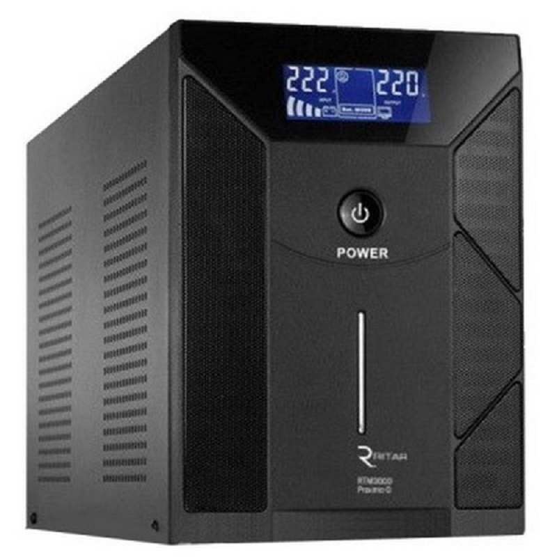 ДБЖ Ritar RTM2000 (1200W) Proxima-D LCD, AVR, 3st, 3xSCHUKO socket, 4x12V7,5Ah