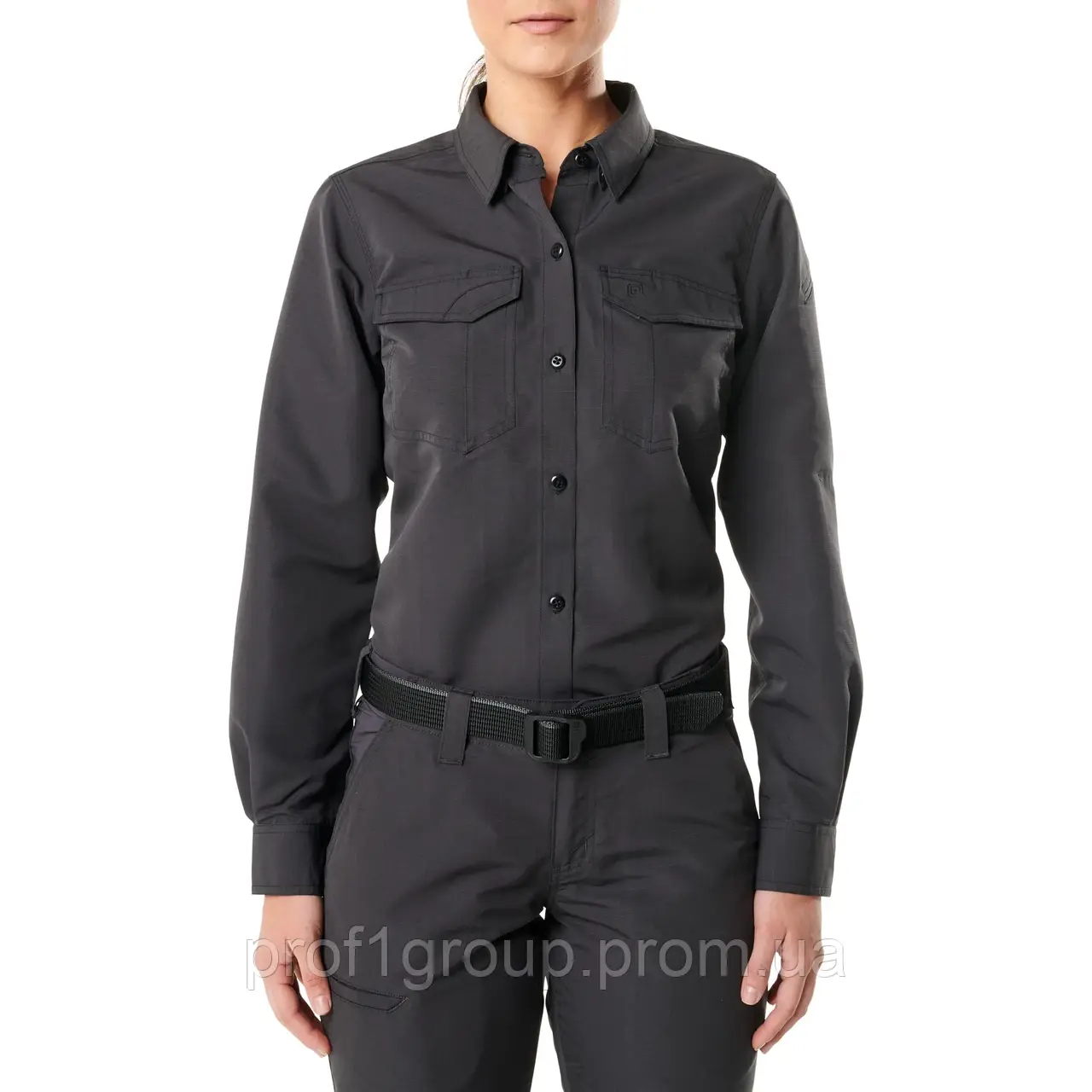 Сорочка тактична жіноча 5.11 Women's Fast-Tac™ Long Sleeve Shirt Charcoal L