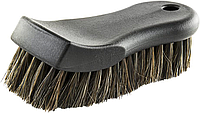 Щетка деликатная с натуральной щетиной конского волоса для интерьера чёрная