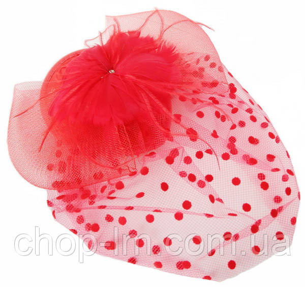 Вуалетка "Легкість" червона