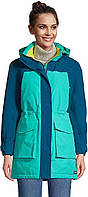 Жіноча зимова куртка - парка Squall від Lands' End, з флісовою підкладкою,морська хвиля + синій,вел.розмір 2X