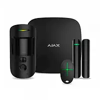 Комплект сигналізації Ajax StarterKit Cam Plus Black 4G (LTE)