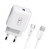 Сетевое зарядное устройство для телефона SkyDolphin SC22EV White (1USB, 2.1A (MZP-000160) + кабель microUSB)