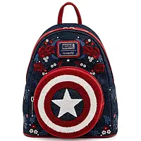 Рюкзак Loungefly Marvel - Captain America 80th Anniversary Floral S