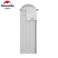 Спальный мешок Naturehike NH21MSD07 Gray с капюшоном L250, (9C), правый