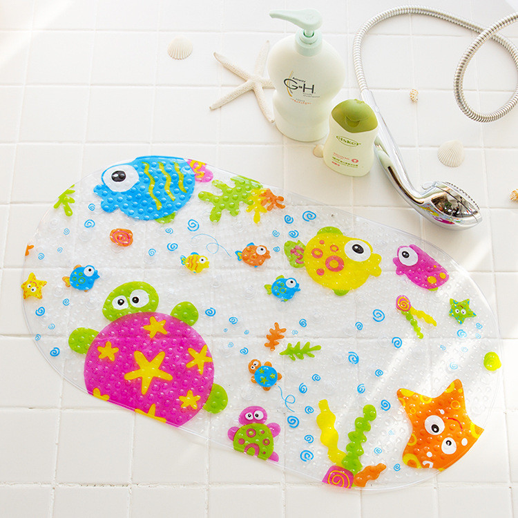 Дитячий антиковзаючий килимок у ванну 515 Черепашки на присосках