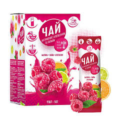 Концентрат чаю, рідкий чай у стіках ТМ Смакуйте «Малиновий з апельсином і лаймом» 12 шт х 50 г