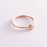 Золотое помолвочное кольцо с бриллиантом кб0153