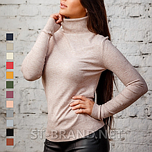 S/M (42-46). Стильні жіночі гольфи-водолазки / однотонний базовий гольф - бежевий