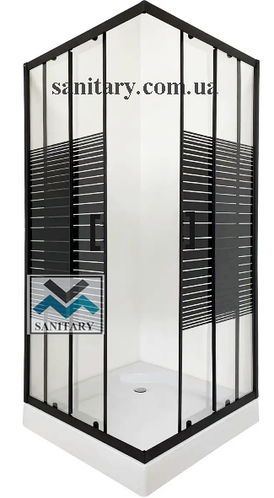 Купить Душевая кабина Sunways 90x90 квадратная с узором линия ...