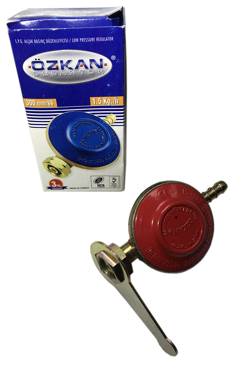 Газовий редуктор OZKAN 1,5 кг/год 29 mbar – для плити, котла, обігрівача, гриля, кемпінгу, фото 1