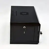 Серверный шкаф CMS UA-MGSWL435B Black 4U, 600х350х284 мм, эконом, акриловое стекло