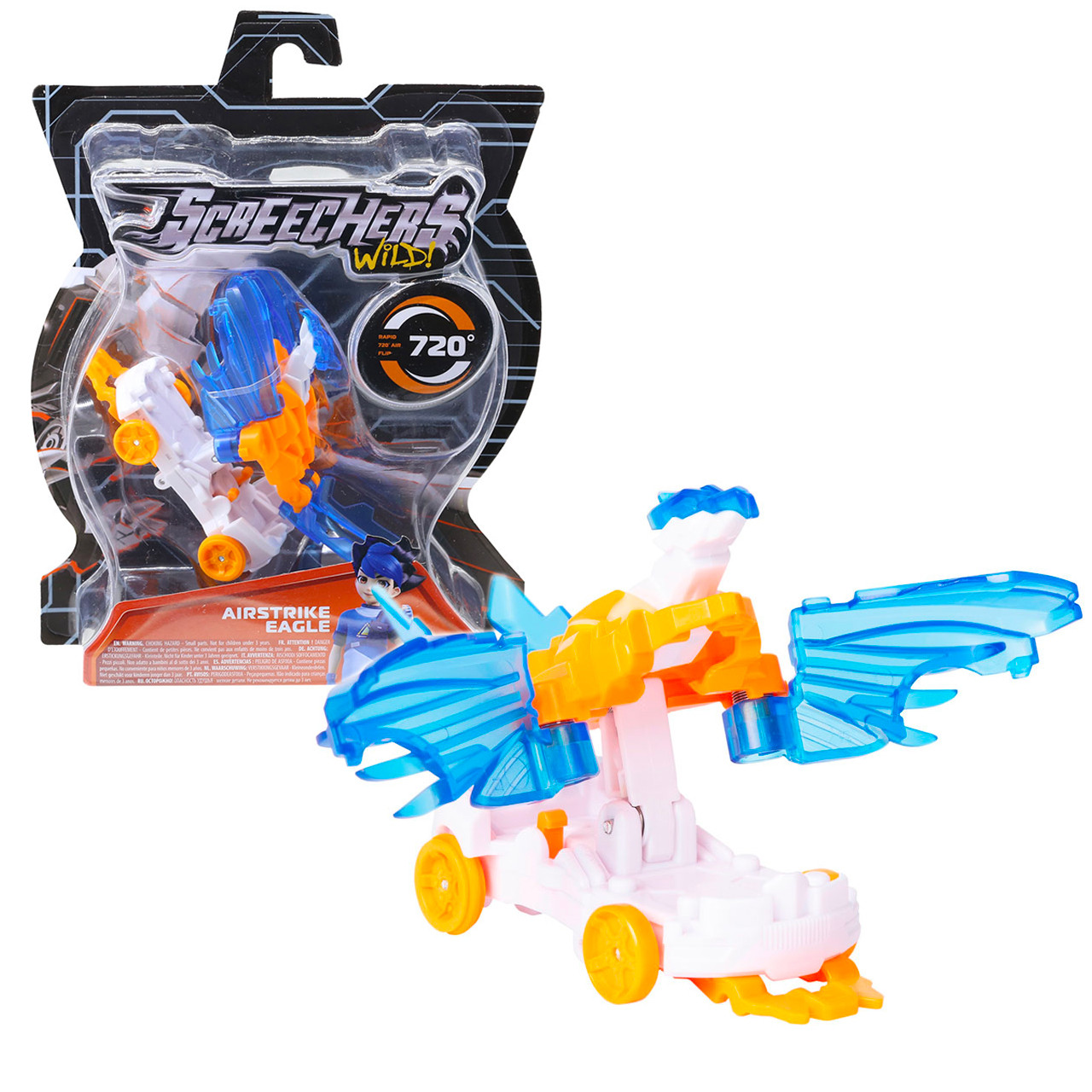 Машинка-трансформер Дикі Скричери SCREECHERS WILD! S4 L0 - Еірстрайк Ігл EU685001, фото 1
