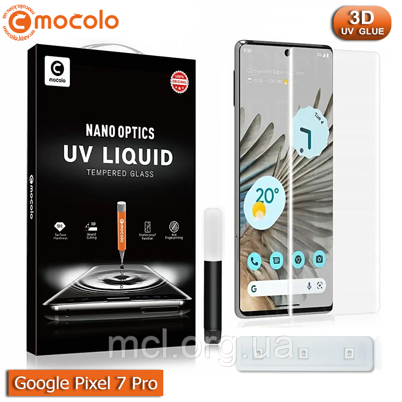 Захисне скло Mocolo Google Pixel 7 Pro Nano Optics UV Liquid Tempered Glass 3D (Clear)