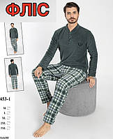 Тепла чоловіча флісова піжама. Зимовий домашній чоловічий костюм М(46-48)
