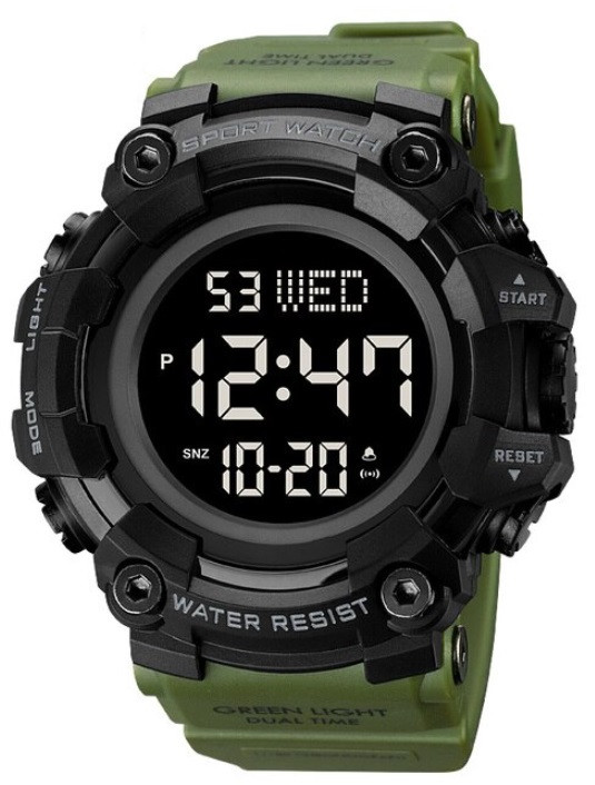 Чоловічі годинники електронні Skmei 1968 Kamo Green